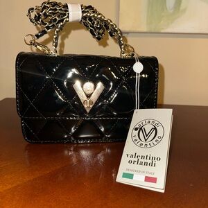 Valentino Orlandi Black Patent Mini Bag